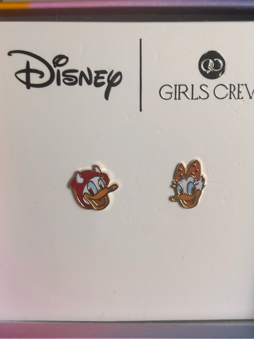 Girls Crew X Disney Spooky Donald and Daisy Studs